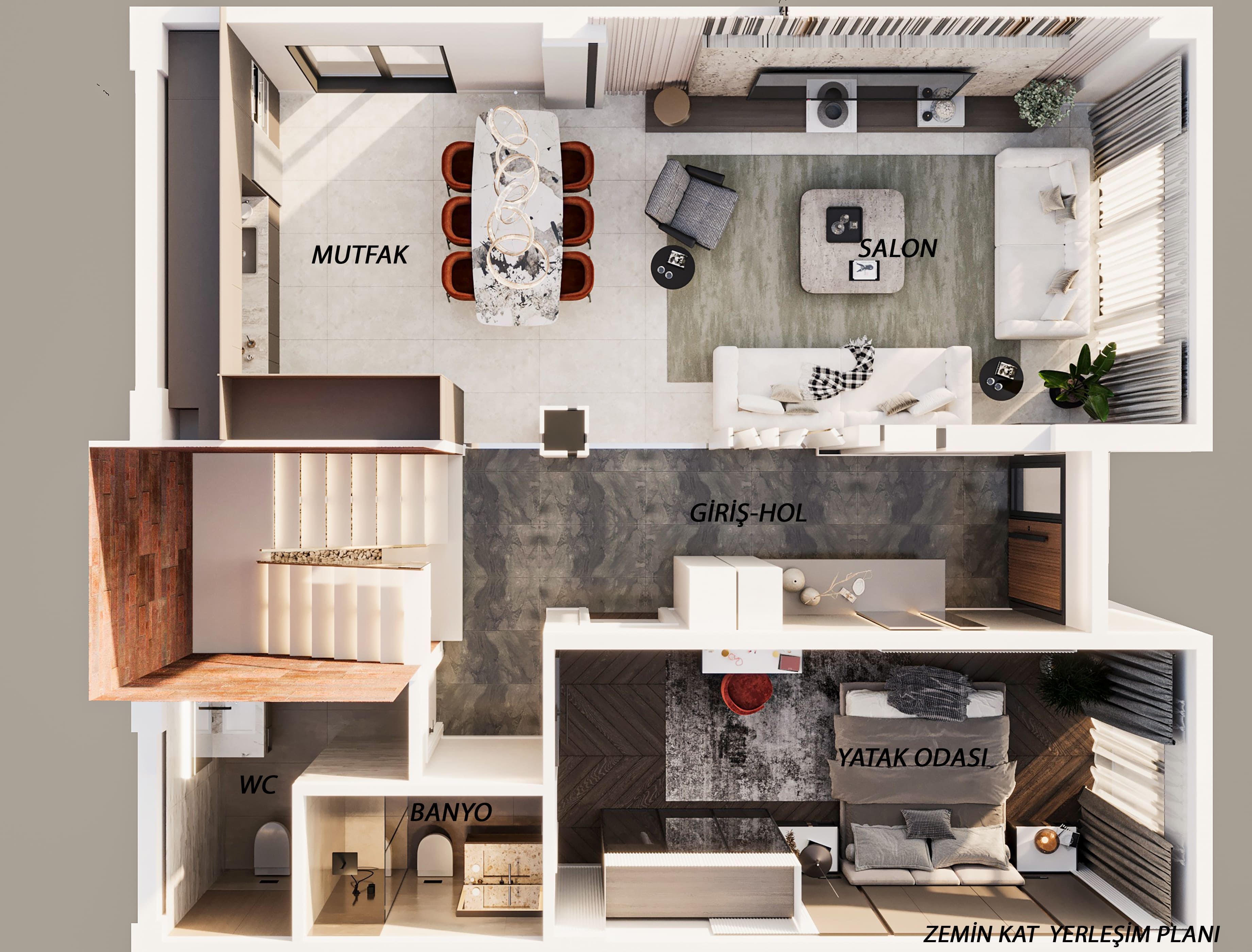 ZEMİN KAT YERLEŞİM PLANI